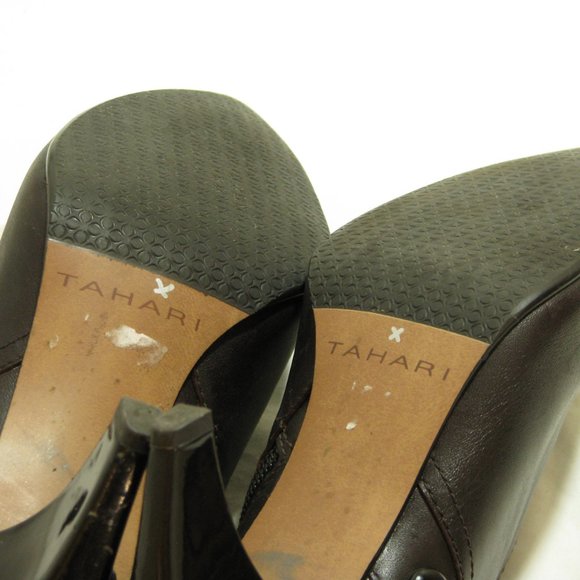 Tahari Brown Ankle Boots with Heels - Picture 8 of 9